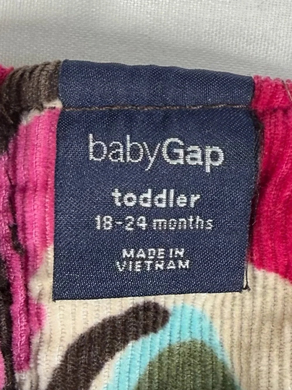 BABYGAP Toddler Girl Floral Cottagecore Butterfly Pinwale‎ Corduroy Dress 18-24M